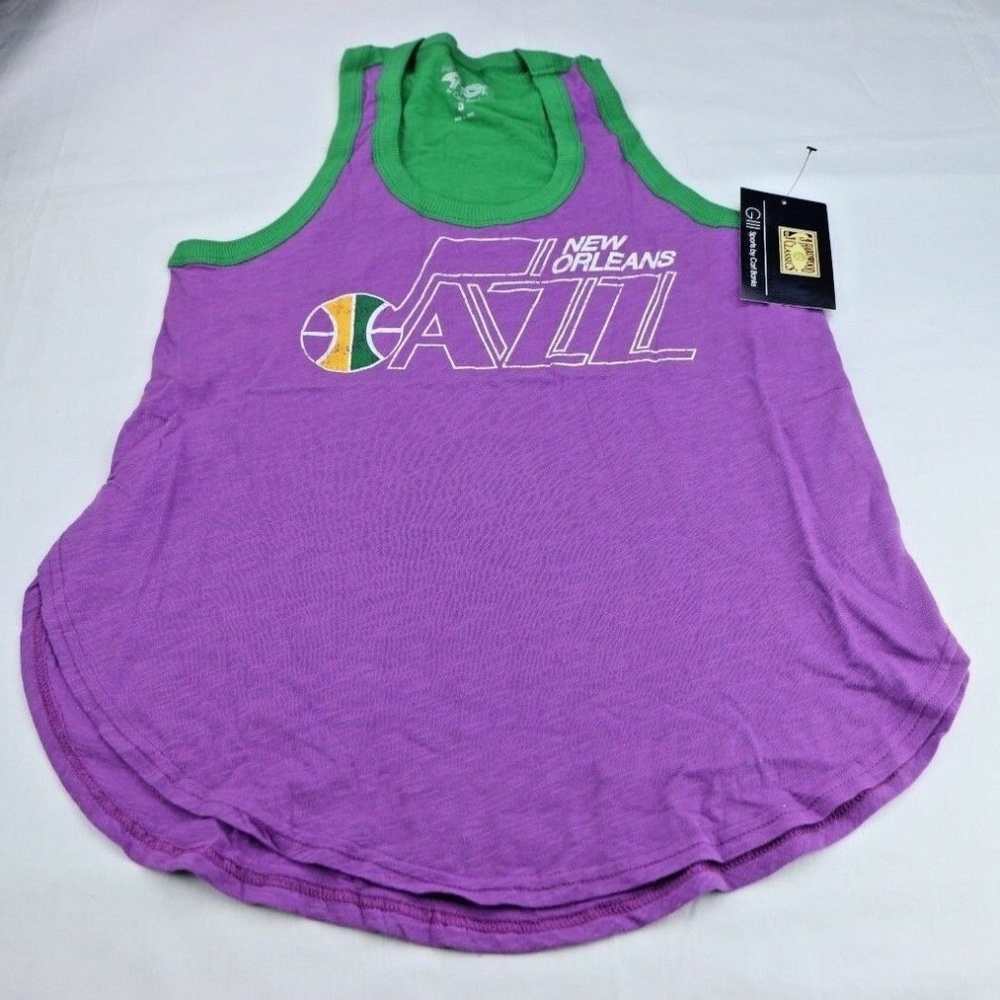 New Orleans Jazz Womens Throwback Color Block Tank